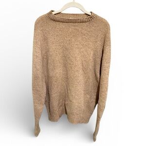 Vintage Jordan Marsh Tan Wool Crewneck Sweater for Men - Size Medium